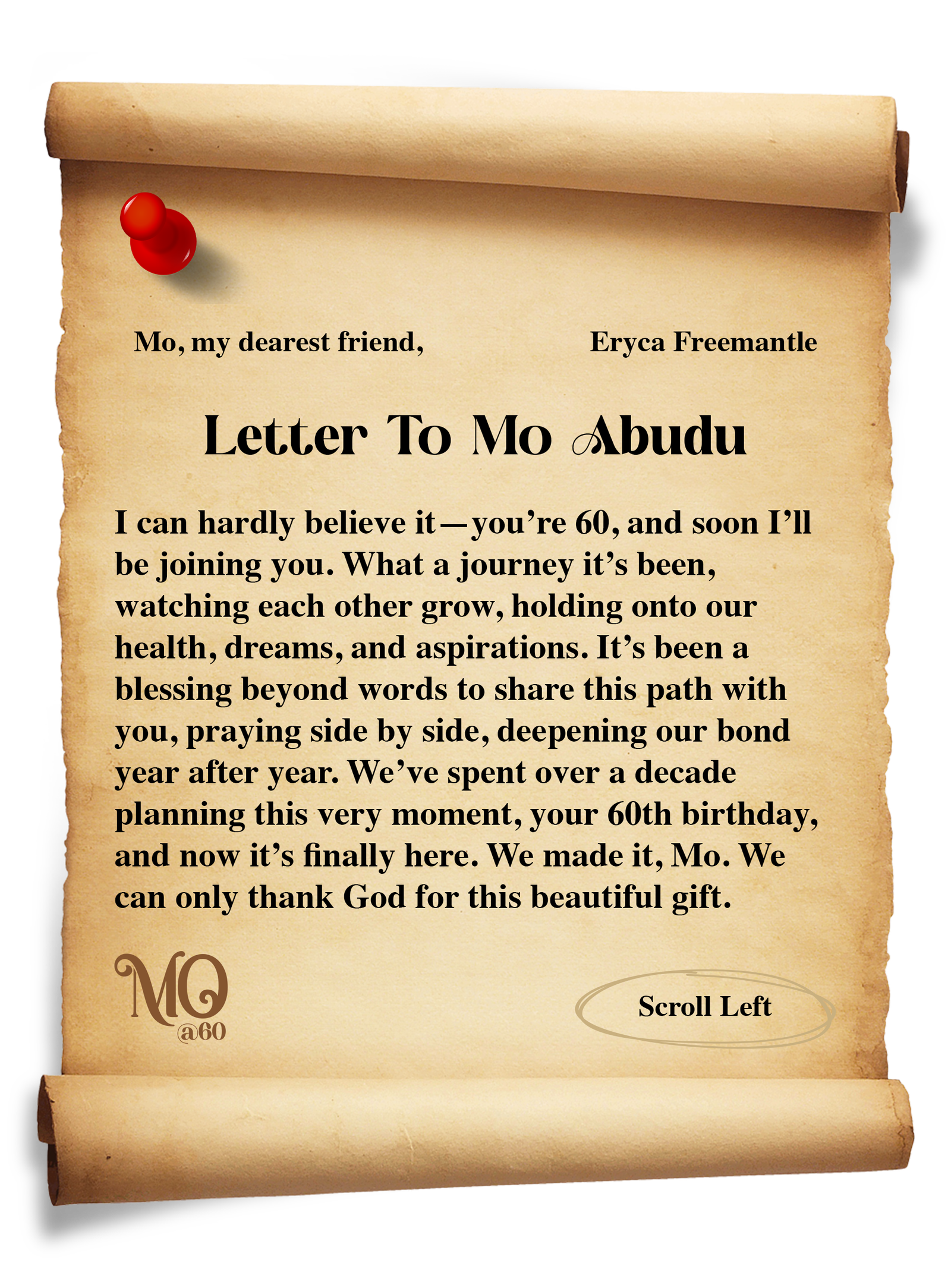 Letter to Mo 1